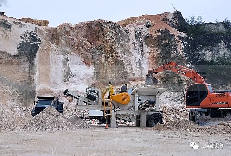 上海山美股份輪胎移動式破碎篩分裝備助力東非骨料項(xiàng)目